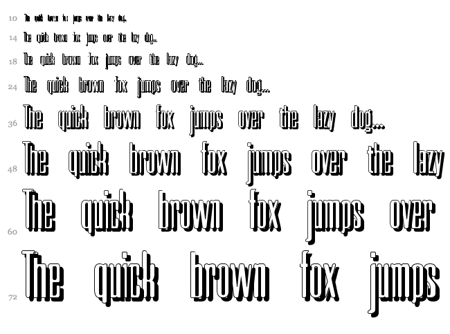 Neretta font waterfall